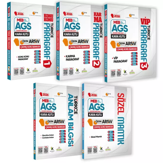 2026 MEB-AGS Türkçenin Kara Kutusu 5li ALTIN SET ÖSYM Çıkmış Soru Bankası Konu Özetli Çözümlü