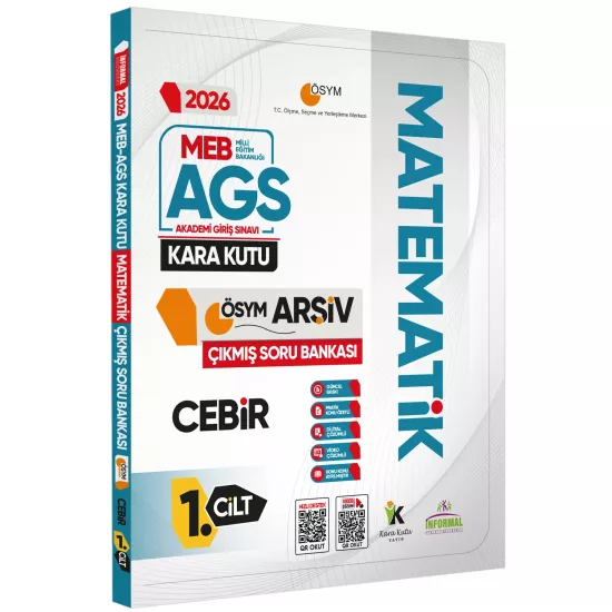 2026 MEB AGS MATEMATİK Kara Kutusu 1.Cilt CEBİR ÖSYM Çıkmış Soru Bankası Konu Özetli Dijital Çözümlü
