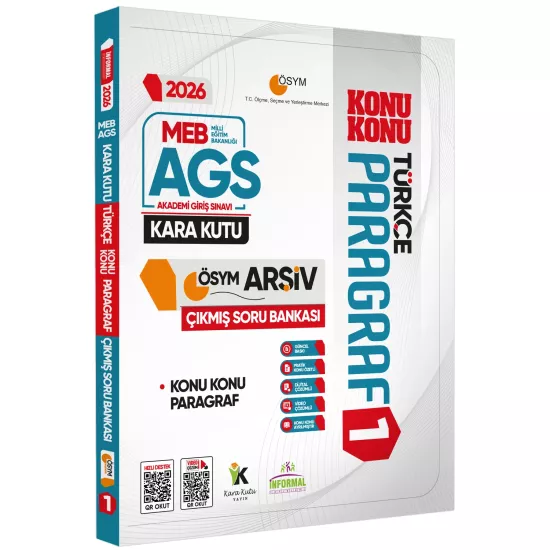 2026 MEB AGS Türkçenin Kara Kutusu PARAGRAF 1 KONU KONU ÖSYM Çıkmış Soru Bankası Konu Özetli Çözümlü