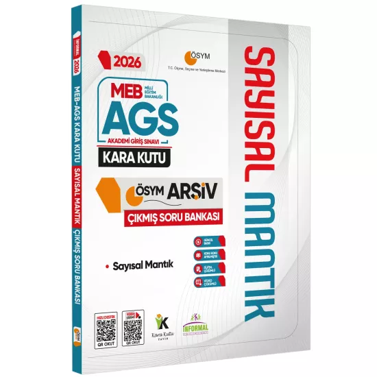 2026 MEB-AGS SAYISAL MANTIK Kara Kutu ÖSYM Çıkmış Soru Bankası Konu Özetli Dijital Çözümlü