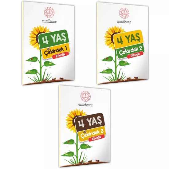 4 Yaş Okul Öncesi MEB Etkinlik Kitabı Çekirdek 3’lü Set Eğlenceli ve Öğretici Aktiviteler(A4 Renkli)