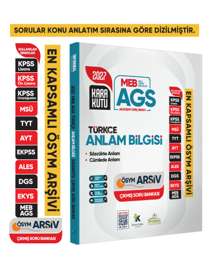 2027 MEB-AGS Türkçenin Kara Kutusu ANLAM BİLGİSİ (Sözcük-Cümle) ÖSYM Çıkmış Çözümlü Soru Bankası