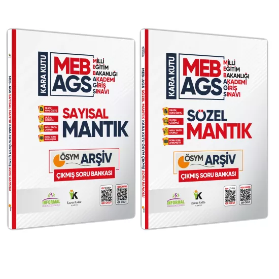 MEB AGS Sayısal ve Sözel Mantık Kara Kutu En Kapsamlı ÖSYM Çıkmış Soru Bankası Konu Özetli Çözümlü