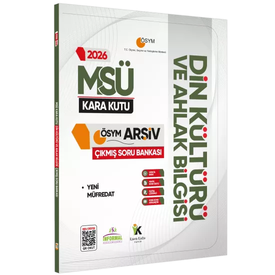 2026 MSÜ DİN KÜLTÜRÜ ve AHLAK BİLGİSİ Kara Kutu ÖSYM Çıkmış Soru Bankası Konu Özetli Çözümlü