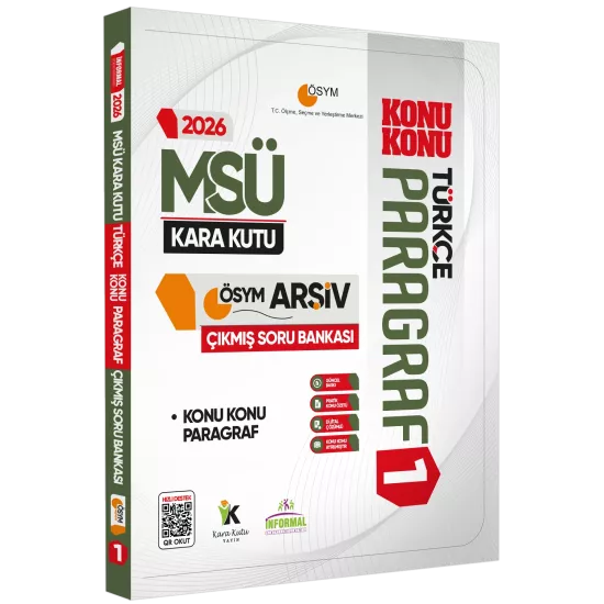 2026 MSÜ Türkçenin Kara Kutusu PARAGRAF 1 KONU KONU ÖSYM Çıkmış Soru Bankası Konu Özetli Çözümlü