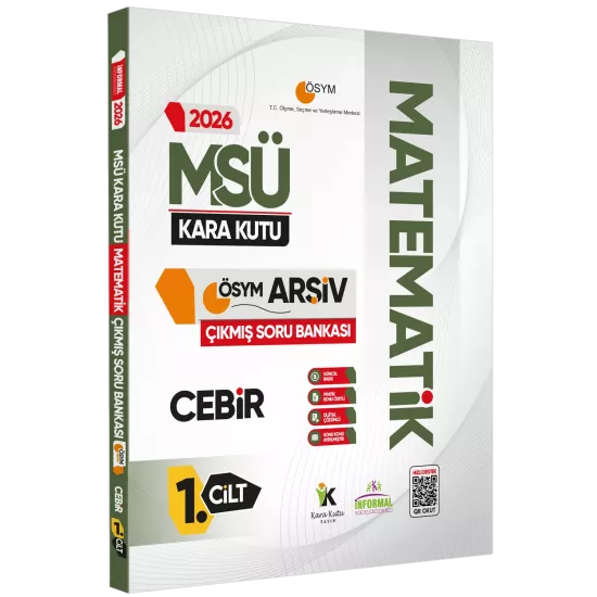 2026 MSÜ MATEMATİK Kara Kutusu 1.Cilt CEBİR ÖSYM Çıkmış Soru Bankası Konu Özetli Dijital Çözümlü