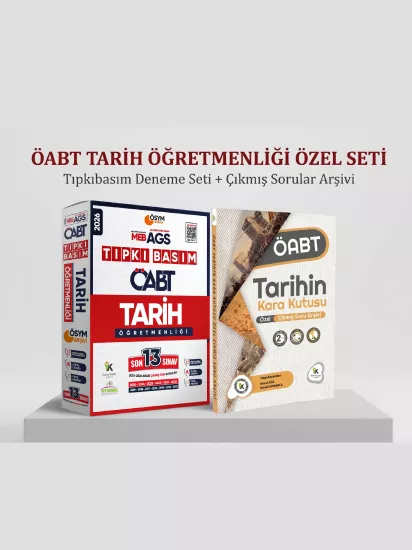 2026 MEB-AGS ÖABT Tarih Öğretmenliği 13lü Deneme ve ÖABT Tarihin Kara Kutusu Çıkmış Soru Kitabı Seti
