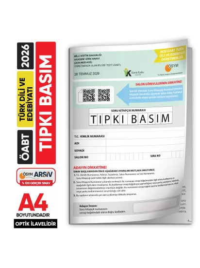 2026 MEB-AGS ÖABT Türk Dili ve Edebiyatı Öğretmenliği ÖSYM Tıpkı Basım Kitapçığı TG Deneme