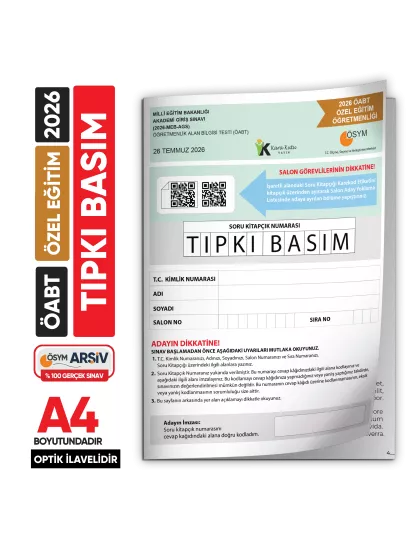 2026 MEB-AGS ÖABT Özel Eğitim Öğretmenliği ÖSYM Tıpkı Basım Kitapçığı Türkiye Geneli Deneme