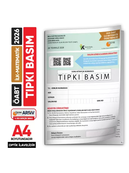 2026 MEB-AGS ÖABT İlköğretim Matematik Öğretmenliği ÖSYM Tıpkı Basım Kitapçığı TG Deneme