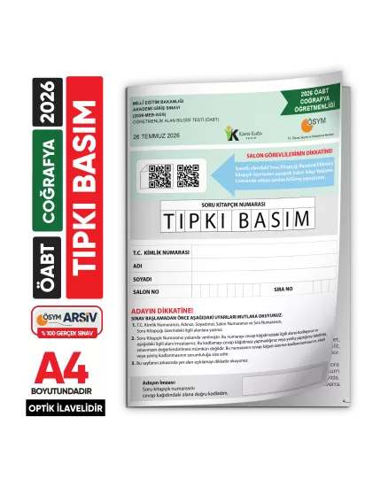 2026 MEB-AGS ÖABT Coğrafya Öğretmenliği ÖSYM Tıpkı Basım Kitapçığı Türkiye Geneli Deneme
