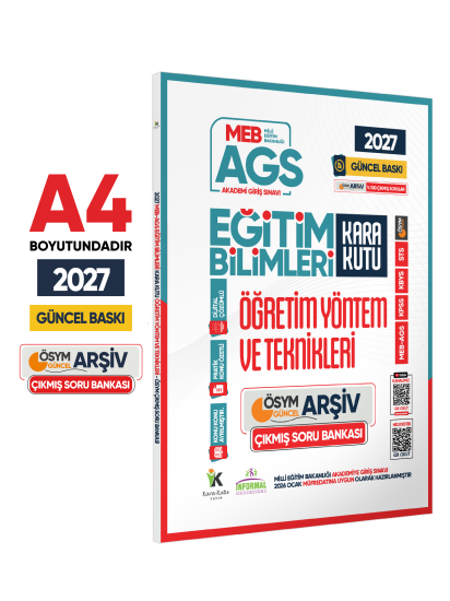 2027 MEB AGS Eğitim Bilimlerinin Kara Kutusu ÖĞRETİM YÖNTEM ve TEKNİKLERİ ÖSYM Çıkmış Soru Bankası