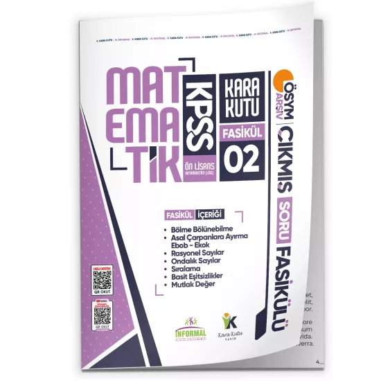 2026 KPSS Ön Lisans Matematik Kara Kutu 2.Fasikül ÖSYM Çıkmış Soru BÖLME BÖLÜNEBİLME MUTLAK DEĞER