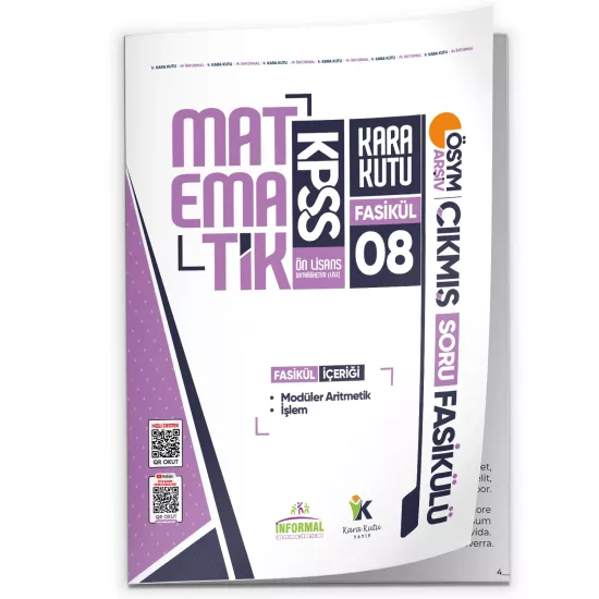 2026 KPSS ÖnLisans Matematik Kara Kutu Akademik 8.Fasikül ÖSYM Çıkmış Soru İşlem Modüler Fasikülü