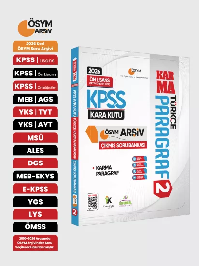 2026 KPSS Önlisans/Ortaöğretim Türkçenin Kara Kutusu PARAGRAF 2 KARMA ÖSYM Çıkmış Soru Bankası