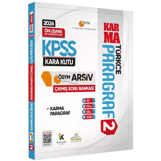 2026 KPSS Önlisans/Ortaöğretim Türkçenin Kara Kutusu PARAGRAF 2 KARMA ÖSYM Çıkmış Soru Bankası