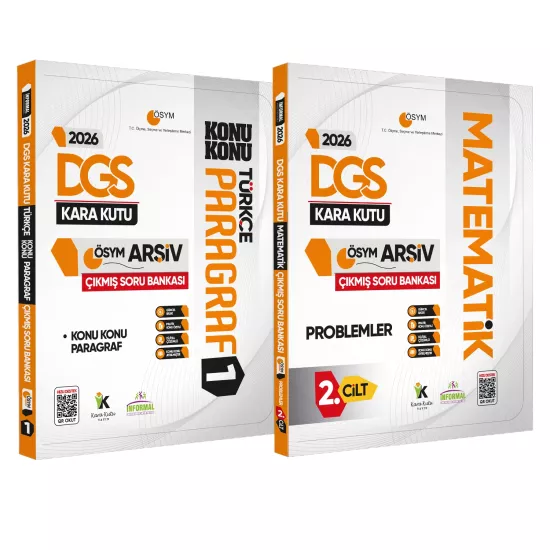 2026 DGS Kara Kutu PARAGRAF ve PROBLEMLER ÖSYM Çıkmış Soru Bankası 2li Set Konu Özetli Çözümlü