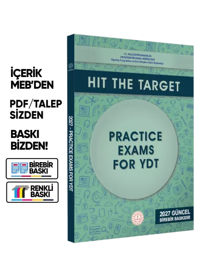 2027 YDT MEBİ İngilizce Practice Exams (Deneme Sınavları) Soru Bankası BASKI ÜCRETİ