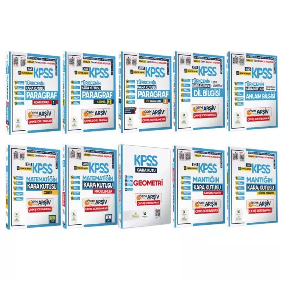 2025 KPSS Kara Kutu GENEL YETENEK ALTIN SET ÖSYM Çıkmış Soru Bankası Konu Özetli PDF/Video Çözümlü