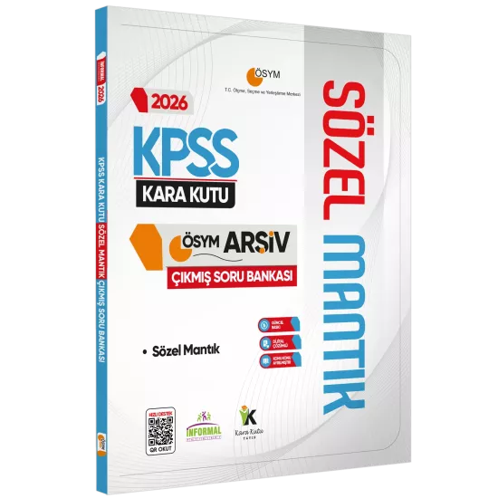 2026 KPSS SÖZEL MANTIK Kara Kutu ÖSYM Çıkmış Soru Havuzu Bankası Konu Özetli Dijital Çözümlü