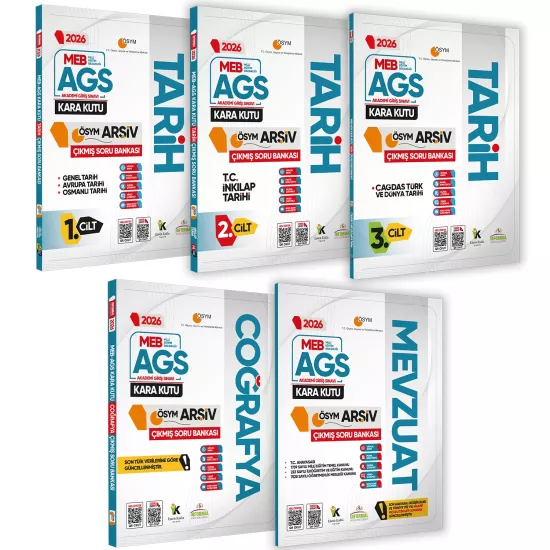 2026 MEB-AGS Kara Kutu GENEL KÜLTÜR 5li ALTIN SET ÖSYM Çıkmış Soru Bankası Konu Özetli Çözümlü
