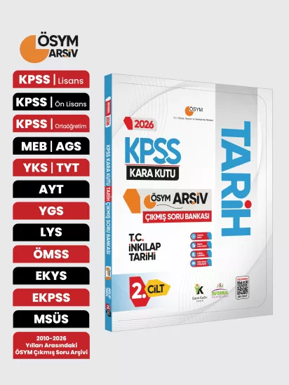 2026 KPSS Tarihin Kara Kutusu 2.Cilt ÖSYM Çıkmış Soru Havuzu Bankası Konu Özetli Dijital Çözümlü