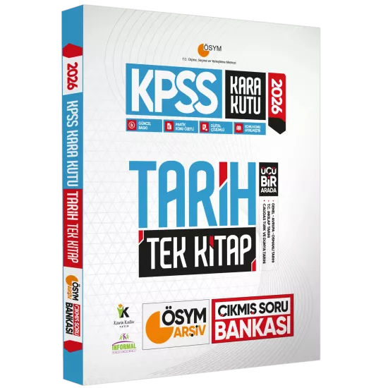 2026 KPSS Kara Kutu Tarih TEK KİTAP ÖSYM Arşiv Çıkmış Soru Bankası Konu Özetli Dijital Çözümlü