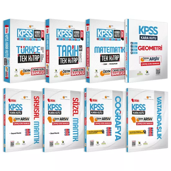 2026 KPSS Kara Kutu GY-GK TEKli Kitap EKONOMİK Set Çıkmış Soru Bankası Konu Özetli Dijital Çözümlü