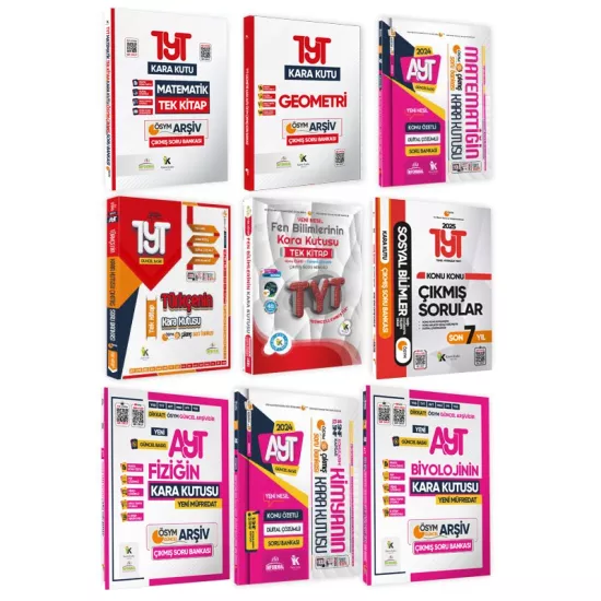 YKS-TYT-AYTnin Kara Kutusu SAYISAL EKONOMİK PAKET SET Konu Özetli Dijital Çözümlü Soru Bankası