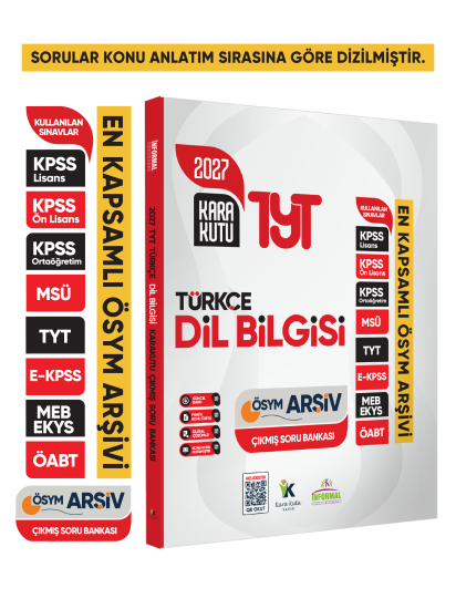 2027 YKS-TYT Türkçenin Kara Kutusu DİL BİLGİSİ ÖSYM Çıkmış Soru Bankası Konu Özetli Dijital Çözümlü