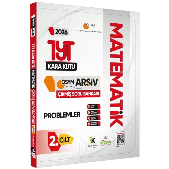 2026 YKS-TYT MATEMATİK Kara Kutusu 2.Cilt PROBLEMLER ÖSYM Çıkmış Soru Bankası Özetli Dijital Çözümlü