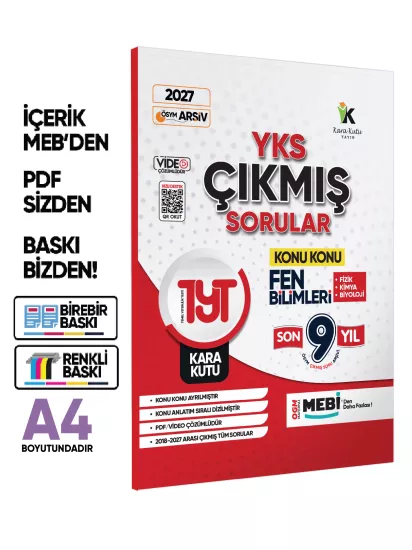 2027 YKS-TYT Fen Bilimleri (Fizik-Kimya-Biyoloji) ÖSYM Çıkmış Soru Konu Konu Son 9 Yıl Video Çözümlü