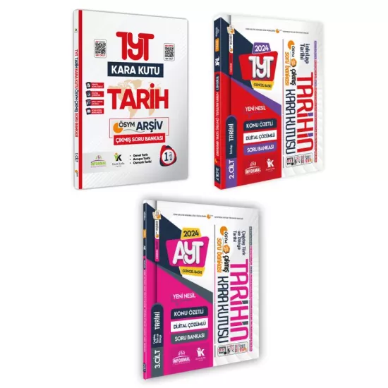 YKS-TYT SÖZEL Tarihin Kara Kutusu 3lü Modüler ÖSYM Çıkmış Soru Bankası Dij. Çözümlü Konu Özetli