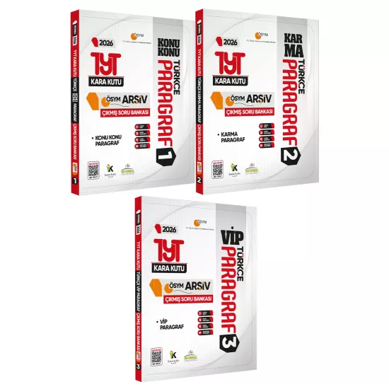 2026 YKS-TYT Türkçe Kara Kutusu Paragraf 3lü ALTIN SET ÖSYM Çıkmış Soru Bankası Konu Özetli Çözümlü