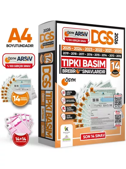 2026 DGS Çıkmış Soru Tıpkı Basım ÖSYM TAM Kitapçık SAY-SÖZ-TM 14lü Deneme D. Çözümlü Türkiye Geneli
