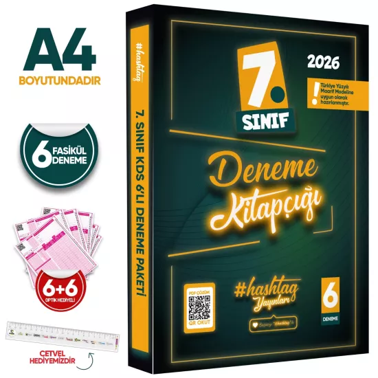 2026 7.Sınıf #hashtag Kazanım Değerlendirme Sınavı 6lı SARMAL Deneme Paketi Çözümlü Türkiye Geneli