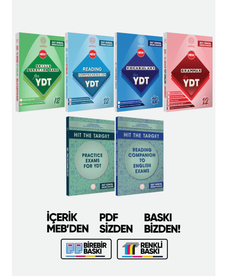 2027 YDT MEBİ İngilizce 12.Sınıf 6lı Konu Anlatımı ve Soru Bankası Seti Çözümlü BASKI ÜCRETİ