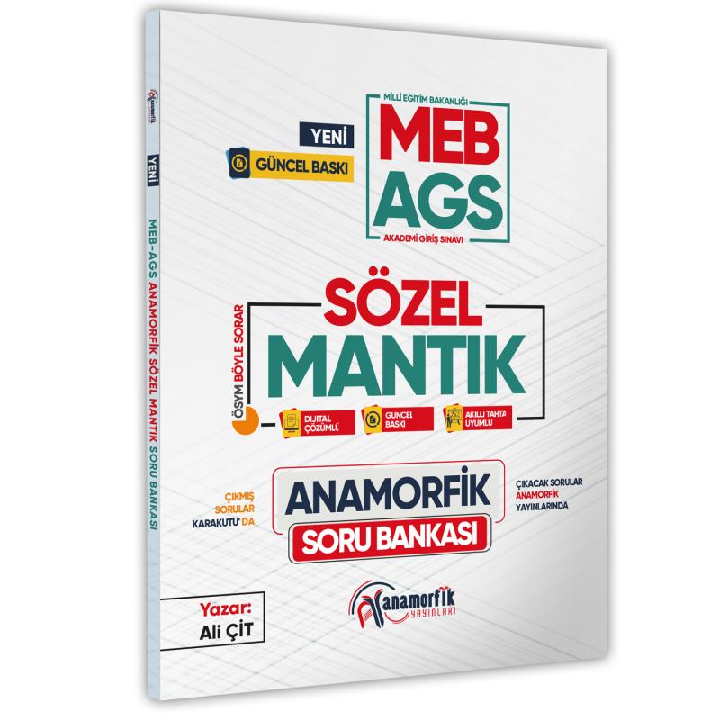 2025 MEB-AGS Anamorfik Sözel Mantık Soru Bankası Yeni Müfredat Dijital Çözümlü