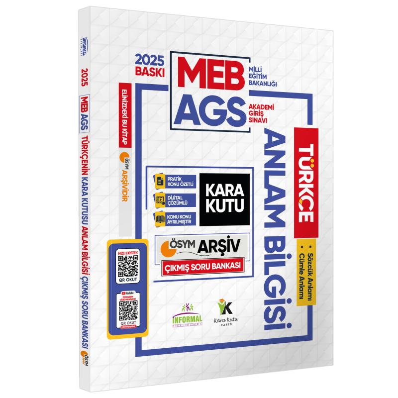2025 MEB-AGS Türkçe Kara Kutu 5li ALTIN SET ÖSYM Çıkmış Soru Bankası Konu Özetli PDF/Video Çözümlü