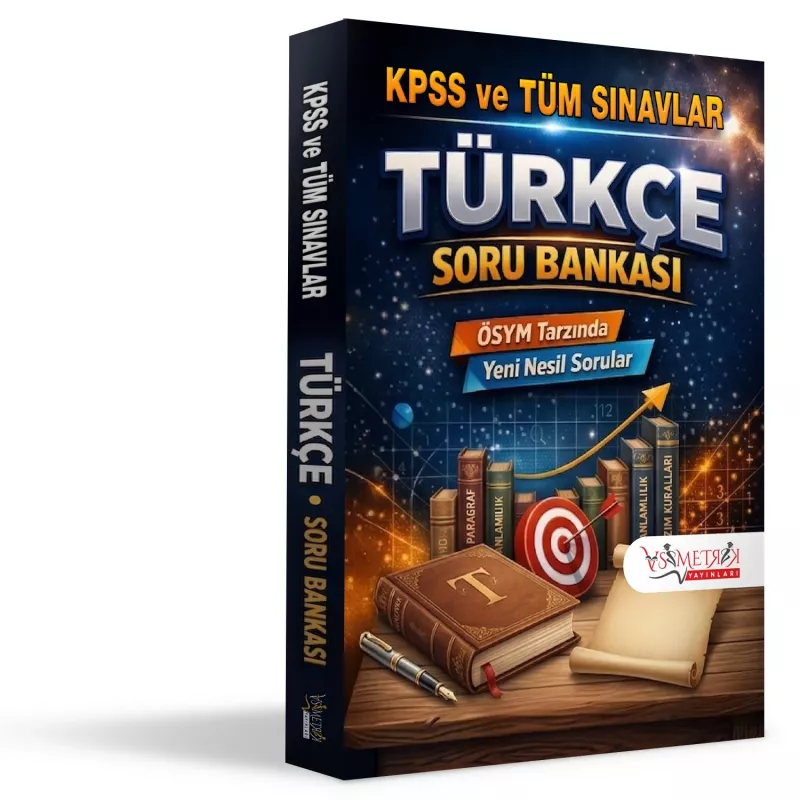 Asimetrik Yayınları KPSS ve TYT Türkçe Soru Bankası(ÖSYM Tarzında Yeni Nesil Sorular)