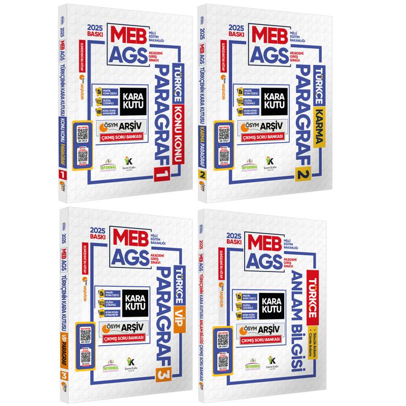 2025 MEB-AGS Kara Kutu ÖSYM Çıkmış Soru Bankası FULL ALTIN PAKET SETİ Konu Özetli Dijital Çözümlü