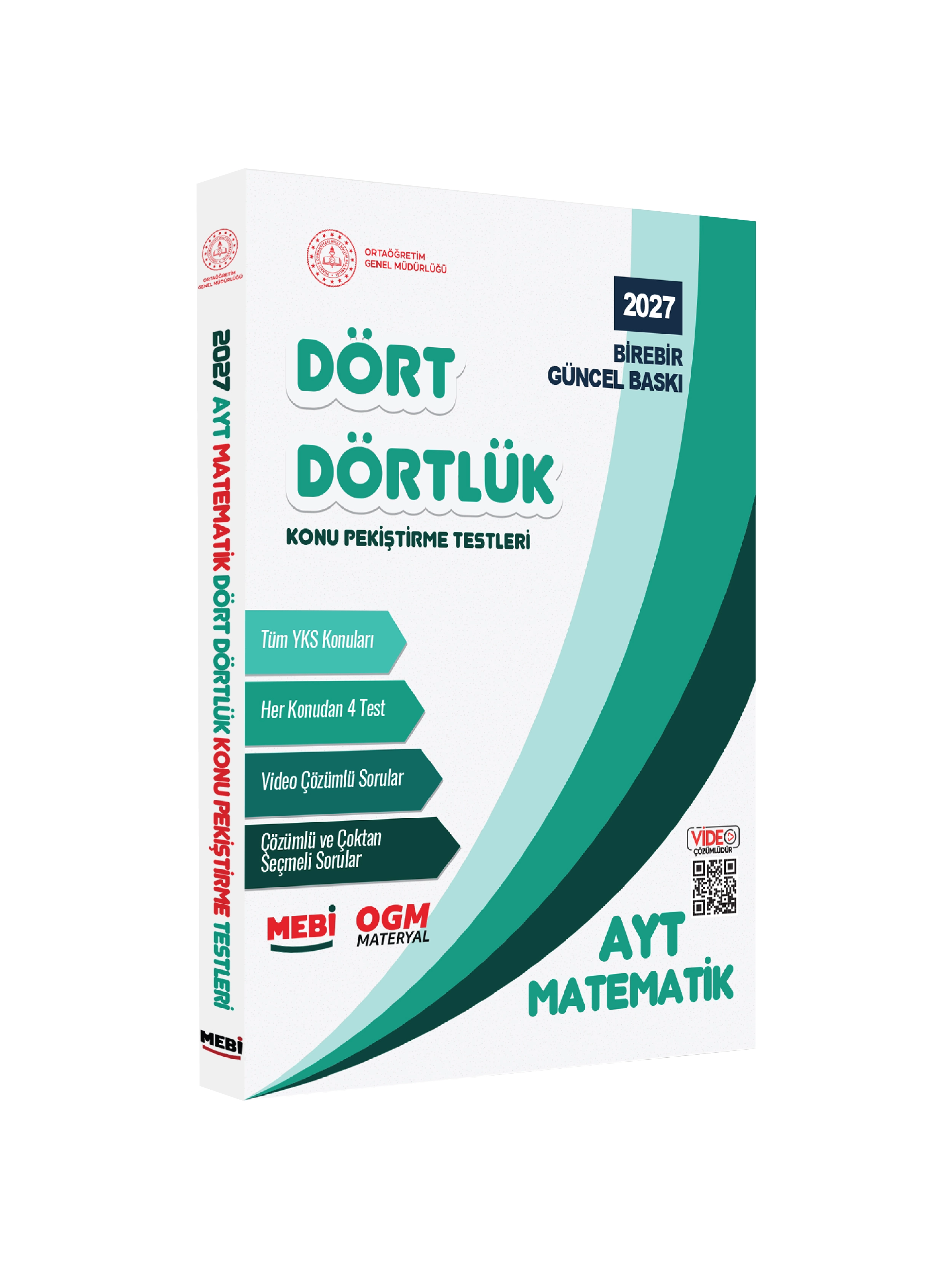 2027 YKS-AYT MEBİ-OGM Dört Dörtlük Matematik Pekiştirme Testi A4 Renkli Soru Bankası BASKI ÜCRETİ