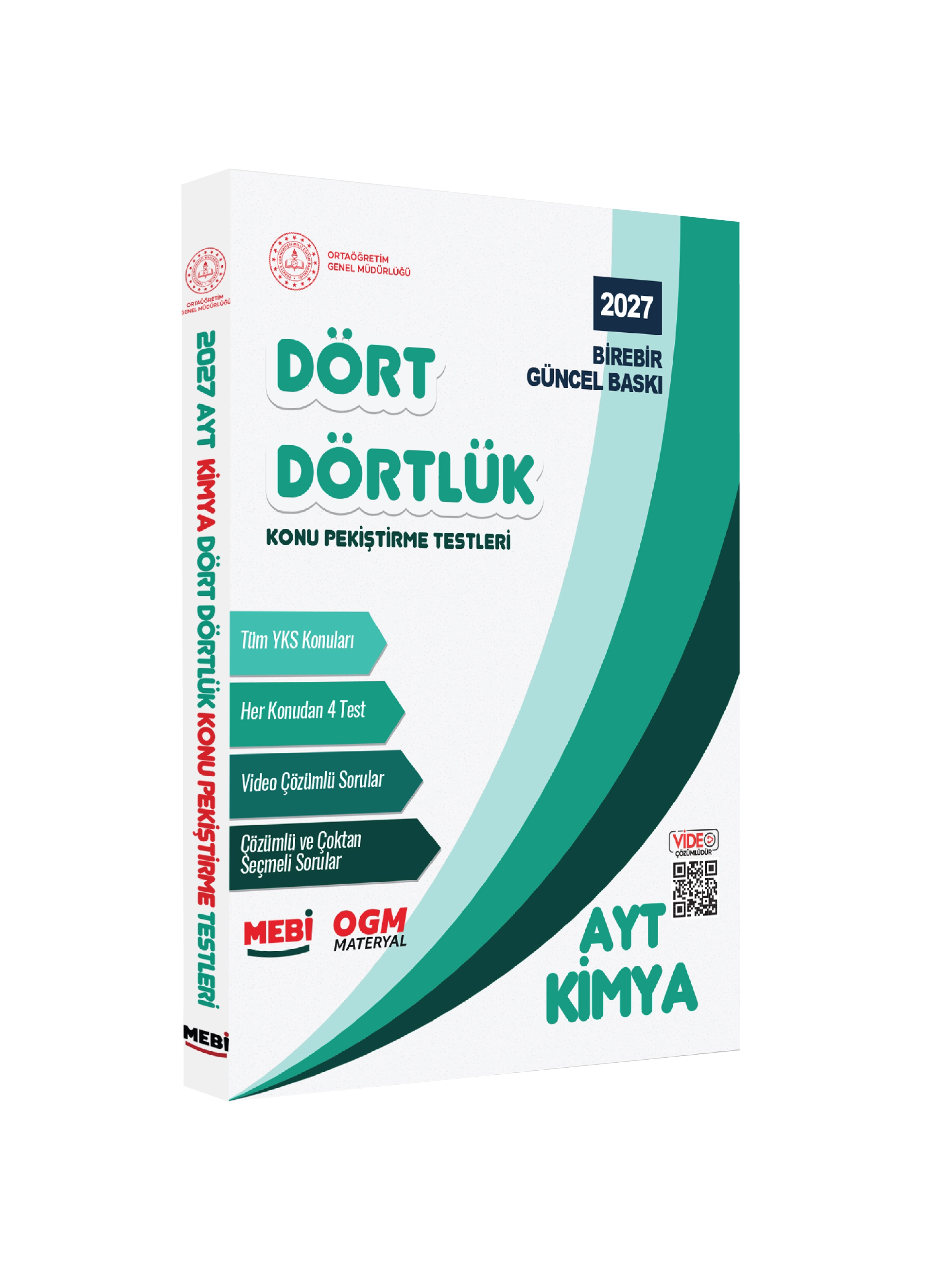 2027 YKS-AYT MEBİ-OGM Dört Dörtlük Kimya Pekiştirme Testi A4 Renkli Soru Bankası BASKI ÜCRETİ