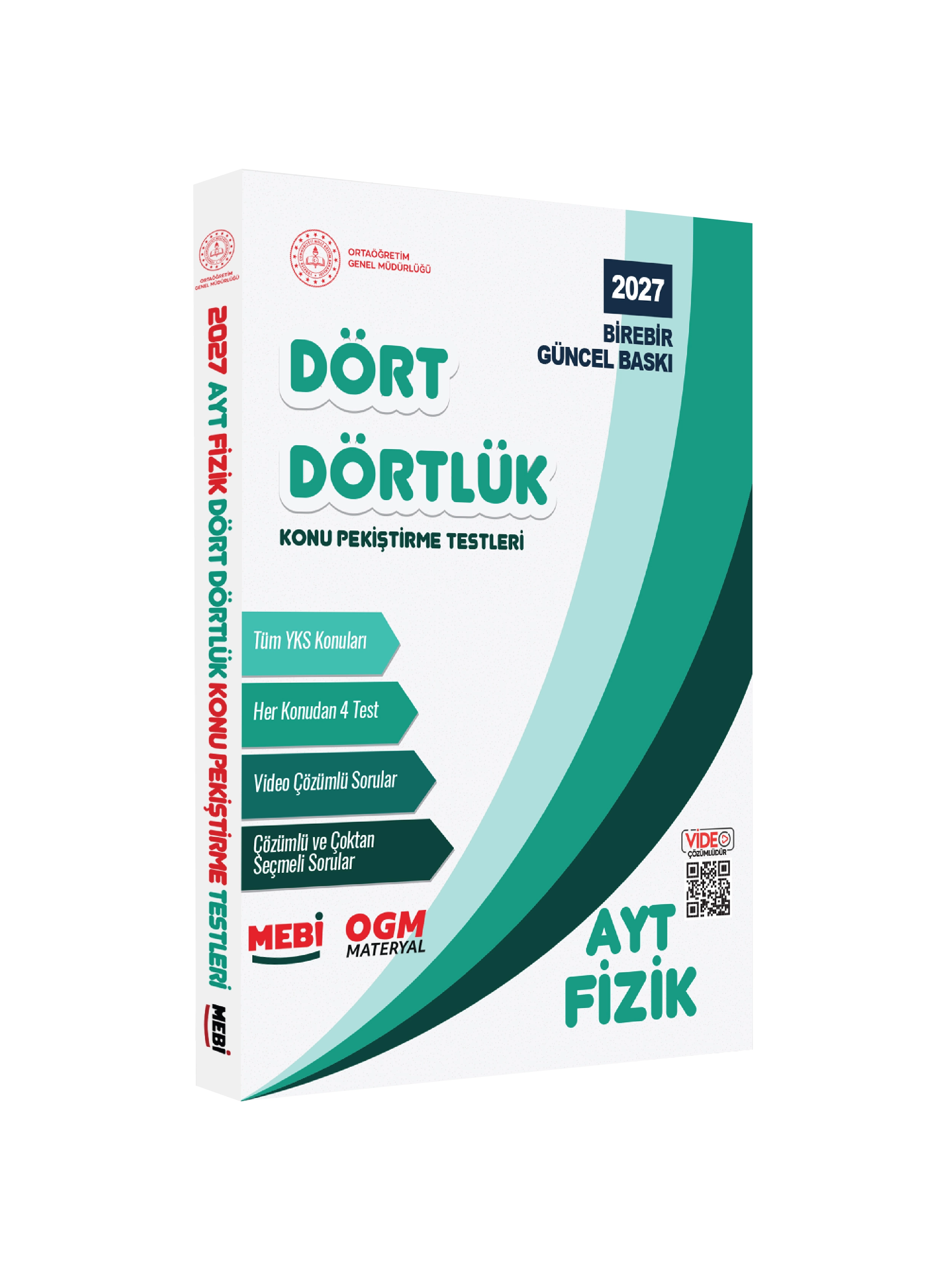 2027 YKS-AYT MEBİ-OGM Dört Dörtlük Fizik Pekiştirme Testi A4 Renkli Soru Bankası BASKI ÜCRETİ