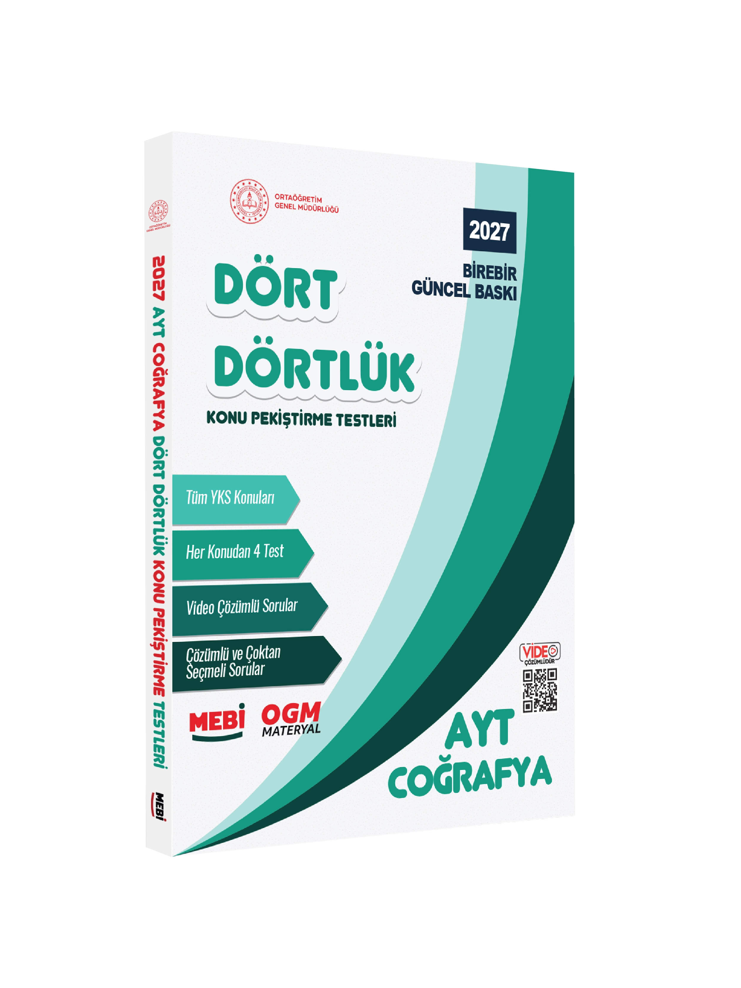 2027 YKS-AYT MEBİ-OGM Dört Dörtlük Coğrafya Pekiştirme Testi A4 Renkli Soru Bankası BASKI ÜCRETİ