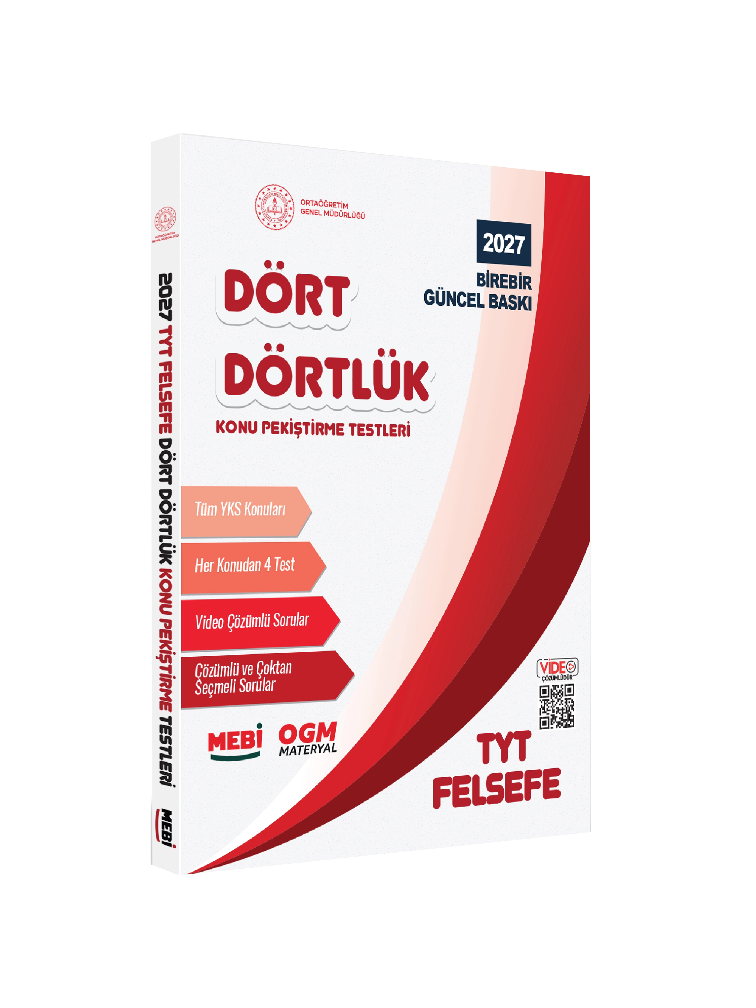 2027 YKS-TYT MEBİ-OGM Dört Dörtlük Felsefe Pekiştirme Testi Renkli Soru Bankası BASKI ÜCRETİ