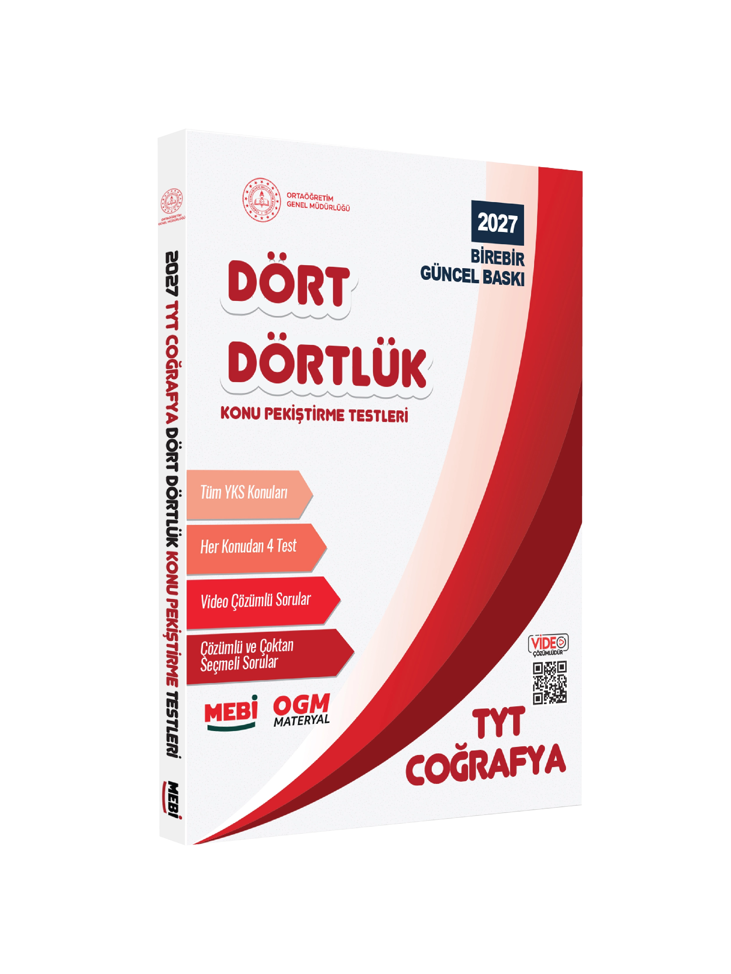 2027 YKS-TYT MEBİ-OGM Dört Dörtlük Coğrafya Pekiştirme Testi Renkli Soru Bankası BASKI ÜCRETİ