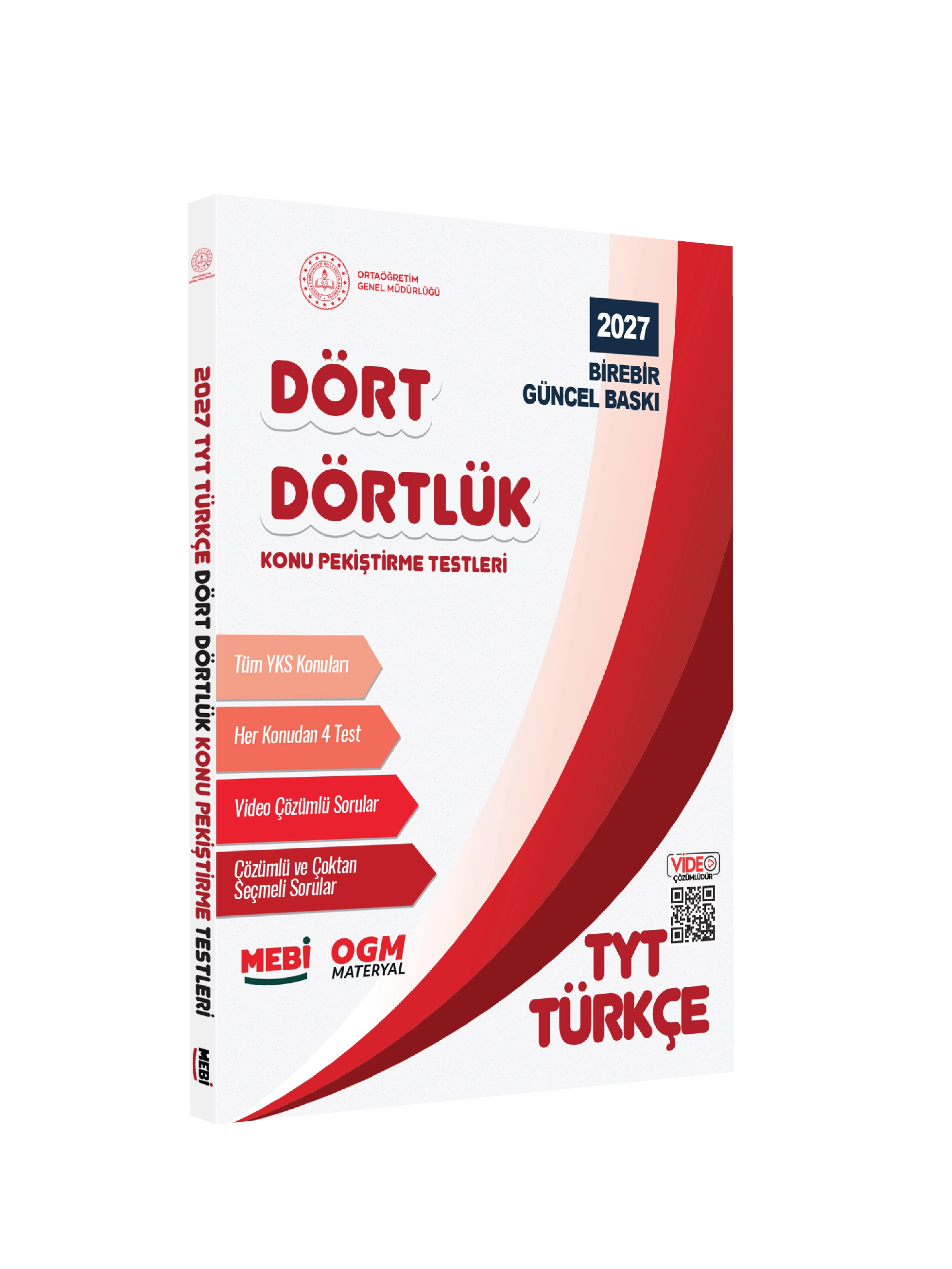 2027 YKS-TYT MEBİ-OGM Dört Dörtlük Türkçe Pekiştirme Testi A4 Renkli Soru Bankası BASKI ÜCRETİ