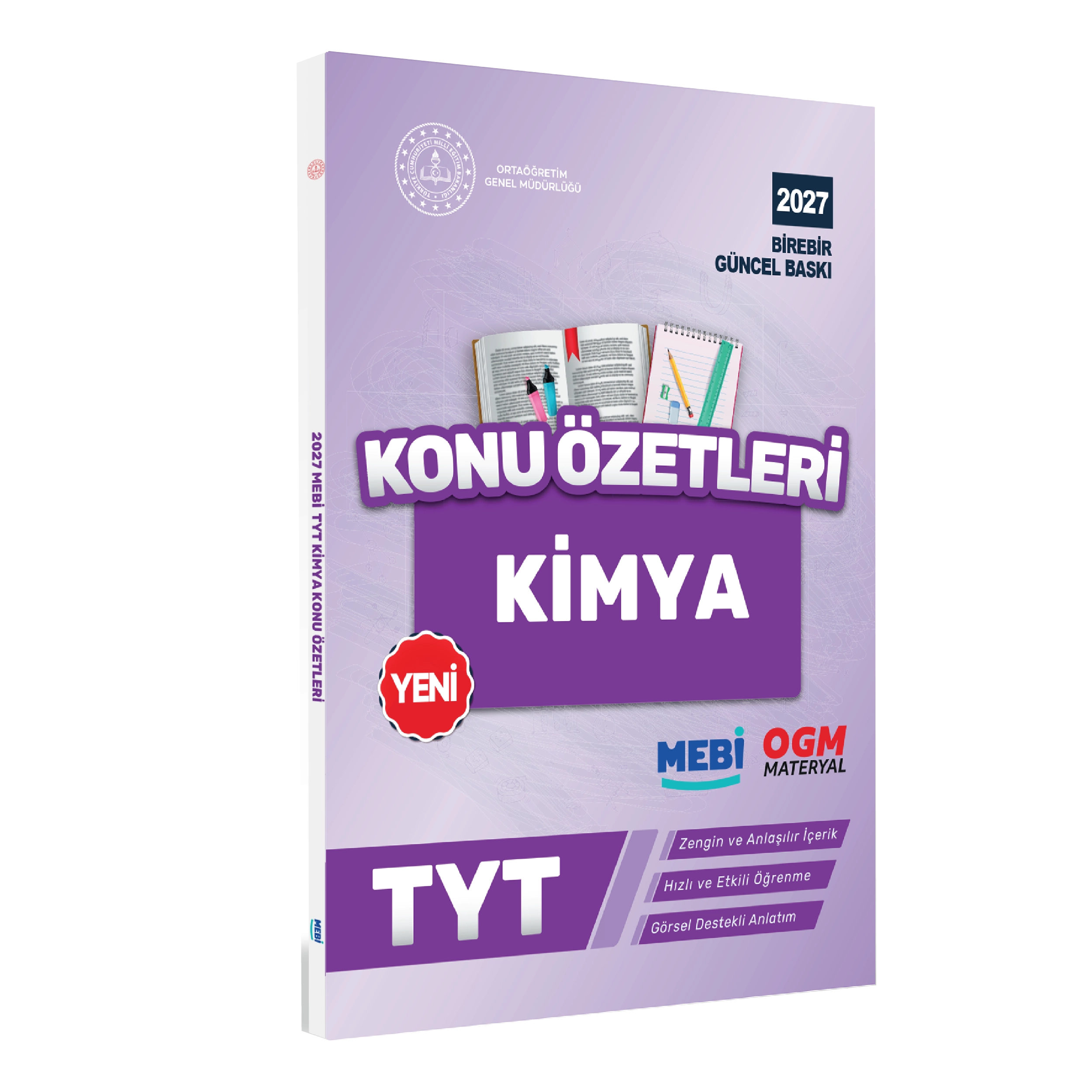 2027 YKS-TYT MEBİ-OGM Kimya Pratik Konu Özet Kitabı RENKLİ A4 Boyut Görsel Destekli BASKI ÜCRETİ