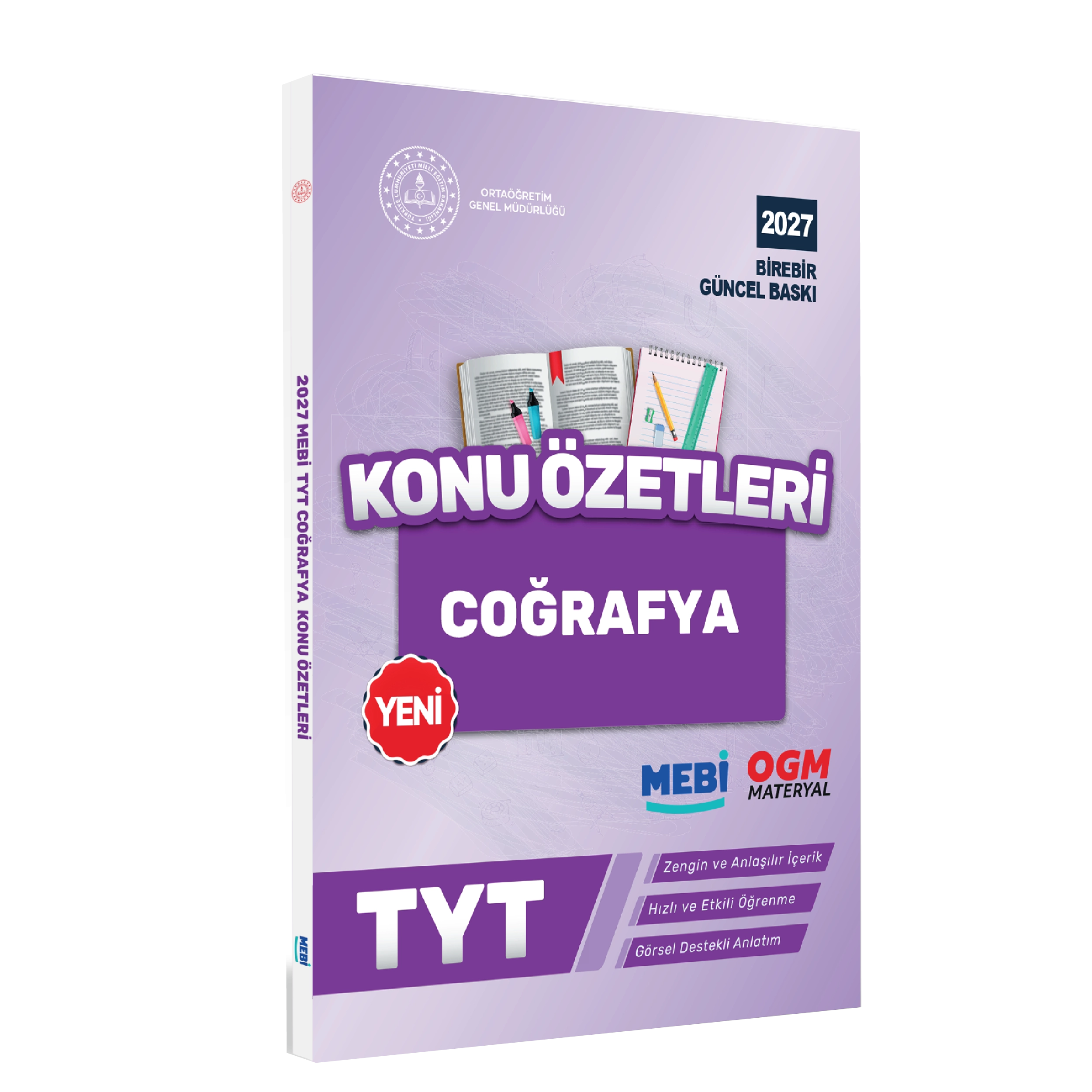 2027 YKS-TYT MEBİ-OGM Coğrafya Pratik Konu Özet Kitabı RENKLİ A4 Boyut Görsel Destekli BASKI ÜCRETİ